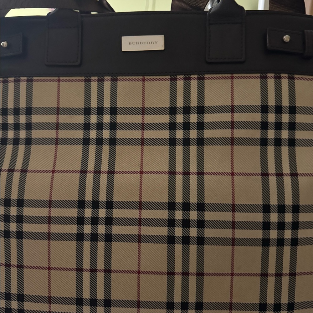 Burberry Checkered Tote Bag